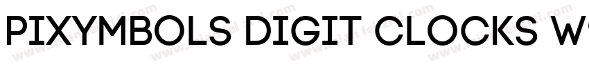 pixymbols digit clocks w90字体转换